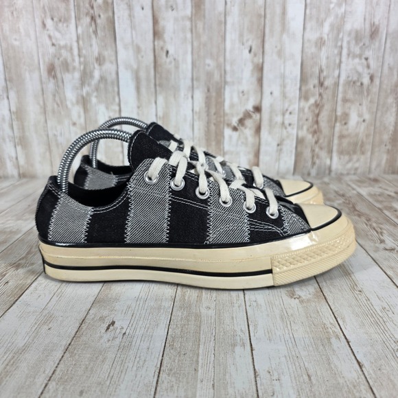 Converse Chuck Taylor All Star Patchwork Sneakers Low Top Black‎ Gray W 8 - Picture 1 of 8
